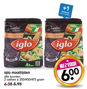 Aanbiedingen Iglo maaltijden - Iglo - Geldig van 09/07/2017 tot 15/07/2017 bij Em-té