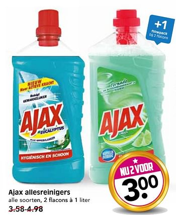 Aanbiedingen Ajax allesreinigers - Ajax - Geldig van 09/07/2017 tot 15/07/2017 bij Em-té