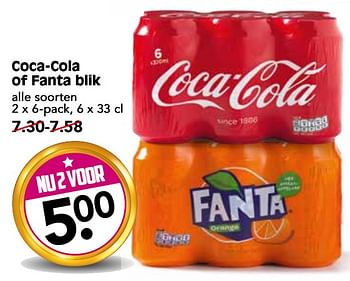 Aanbiedingen Coca-cola of fanta blik - Huismerk - Em-té - Geldig van 09/07/2017 tot 15/07/2017 bij Em-té