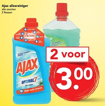 Aanbiedingen Ajax allesreiniger - Ajax - Geldig van 09/07/2017 tot 15/07/2017 bij Deen Supermarkten