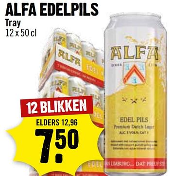 Aanbiedingen Alfa edelpils - Alfa - Geldig van 09/07/2017 tot 15/07/2017 bij Dirk III