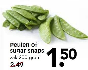 Aanbiedingen Peulen of sugar snaps - Huismerk - Em-té - Geldig van 09/07/2017 tot 15/07/2017 bij Em-té