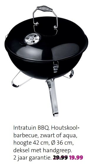 Aanbiedingen Intratuin bbq. houtskoolbarbecue - Huismerk - Intratuin - Geldig van 10/07/2017 tot 16/07/2017 bij Intratuin