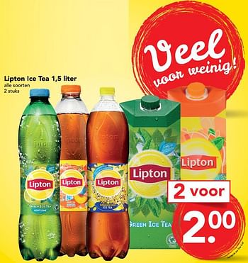 Aanbiedingen Lipton ice tea - Lipton - Geldig van 09/07/2017 tot 15/07/2017 bij Deen Supermarkten