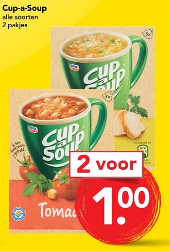 Aanbiedingen Cup-a-soup - Unox - Geldig van 09/07/2017 tot 15/07/2017 bij Deen Supermarkten