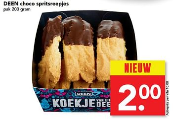 Aanbiedingen Choco spritsreepjes - Huismerk deen supermarkt - Geldig van 09/07/2017 tot 15/07/2017 bij Deen Supermarkten