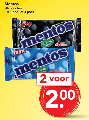 Aanbiedingen Mentos - Mentos - Geldig van 09/07/2017 tot 15/07/2017 bij Deen Supermarkten