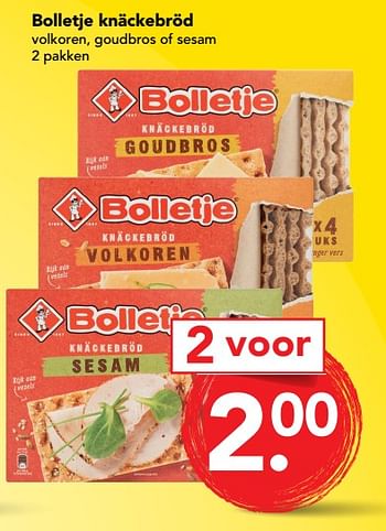 Aanbiedingen Bolletje knäckebröd - Bolletje - Geldig van 09/07/2017 tot 15/07/2017 bij Deen Supermarkten