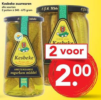 Aanbiedingen Kesbeke zuurwaren - Kesbeke - Geldig van 09/07/2017 tot 15/07/2017 bij Deen Supermarkten