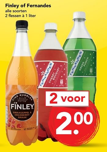 Aanbiedingen Finley of fernandes - Huismerk deen supermarkt - Geldig van 09/07/2017 tot 15/07/2017 bij Deen Supermarkten