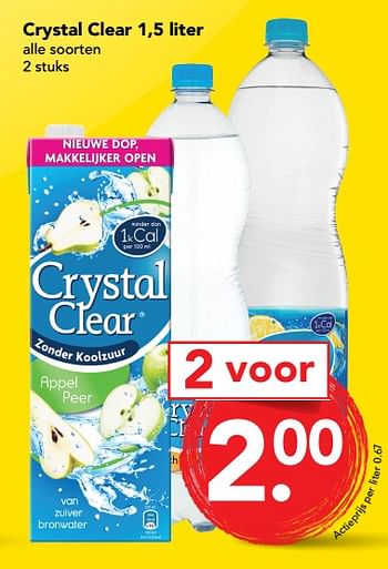Aanbiedingen Crystal clear - Crystal - Geldig van 09/07/2017 tot 15/07/2017 bij Deen Supermarkten
