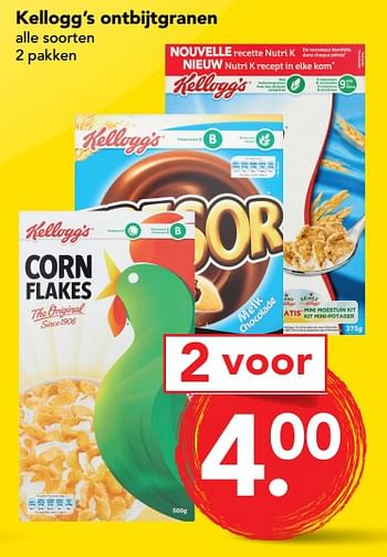 Aanbiedingen Kellogg`s ontbijtgranen - Kellogg's - Geldig van 09/07/2017 tot 15/07/2017 bij Deen Supermarkten