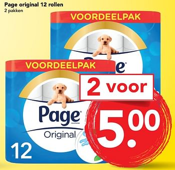 Aanbiedingen Page original 12 rollen - Page - Geldig van 09/07/2017 tot 15/07/2017 bij Deen Supermarkten
