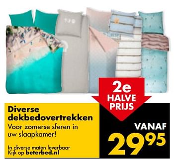 Aanbiedingen Diverse dekbedovertrekken - Huismerk - Beter Bed - Geldig van 10/07/2017 tot 16/07/2017 bij Beter Bed