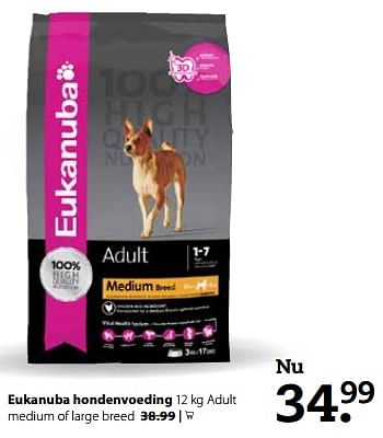 Aanbiedingen Eukanuba hondenvoeding - Eukanuba - Geldig van 10/07/2017 tot 30/07/2017 bij Pets Place
