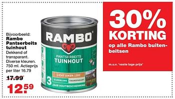 Aanbiedingen Rambo pantserbeits tuinhout - Rambo - Geldig van 10/07/2017 tot 16/07/2017 bij Praxis