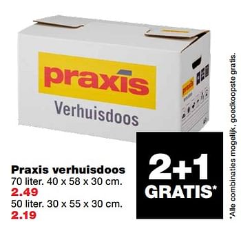 Aanbiedingen Praxis verhuisdoos - Huismerk - Praxis - Geldig van 10/07/2017 tot 16/07/2017 bij Praxis