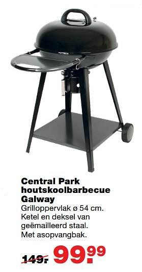 Aanbiedingen Central park houtskoolbarbecue galway - Central Park - Geldig van 10/07/2017 tot 16/07/2017 bij Praxis