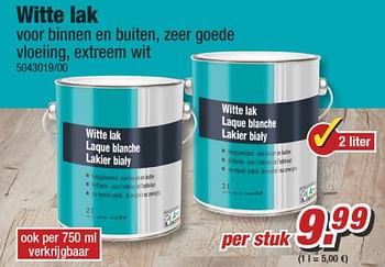 Aanbiedingen Witte lak - Huismerk - Poco - Geldig van 10/07/2017 tot 16/07/2017 bij Poco