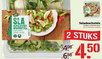 Aanbiedingen Saladeschotels - Huismerk - Coop - Geldig van 10/07/2017 tot 16/07/2017 bij Coop