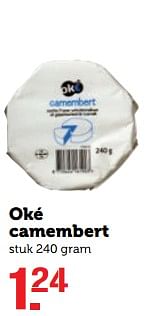Aanbiedingen Oké camembert - Oké - Geldig van 10/07/2017 tot 16/07/2017 bij Coop