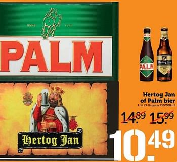Aanbiedingen Hertog jan of palm bier - Huismerk - Coop - Geldig van 10/07/2017 tot 16/07/2017 bij Coop