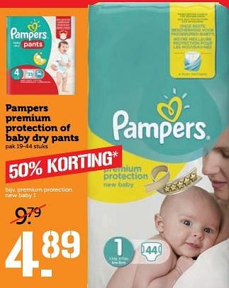 Aanbiedingen Pampers premium protection of baby dry pants - Pampers - Geldig van 10/07/2017 tot 16/07/2017 bij Coop