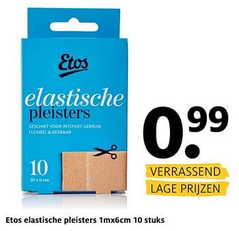 Aanbiedingen Etos elastische pleisters - Huismerk - Etos - Geldig van 10/07/2017 tot 16/07/2017 bij Etos