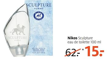 Aanbiedingen Nikos sculpture eau de toilette - Nikos - Geldig van 10/07/2017 tot 16/07/2017 bij Etos