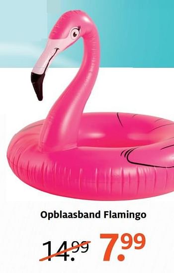 Aanbiedingen Opblaasband flamingo - Huismerk - Etos - Geldig van 10/07/2017 tot 16/07/2017 bij Etos