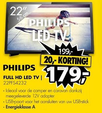 Aanbiedingen Philips full hd led tv 22pfs4232 - Philips - Geldig van 10/07/2017 tot 16/07/2017 bij Expert