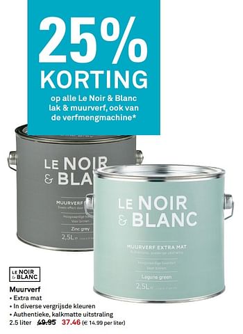 Aanbiedingen Muurverf - Le Noir &amp; Blanc - Geldig van 10/07/2017 tot 16/07/2017 bij Karwei