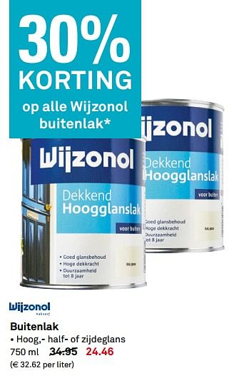 Aanbiedingen Buitenlak - Wijzonol - Geldig van 10/07/2017 tot 16/07/2017 bij Karwei