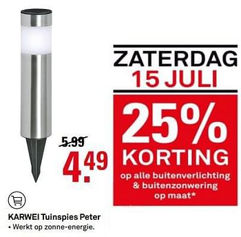 Aanbiedingen Tuinspies peter - Huismerk Karwei - Geldig van 10/07/2017 tot 16/07/2017 bij Karwei