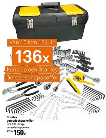 Aanbiedingen Stanley gereedschapskoffer - Stanley - Geldig van 10/07/2017 tot 16/07/2017 bij Karwei
