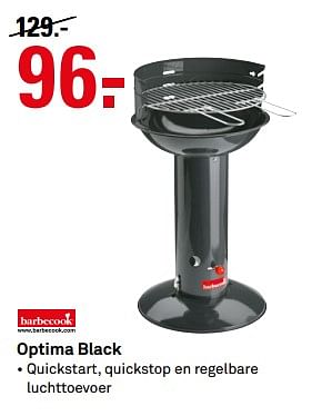 Aanbiedingen Barbecook optima black - Barbecook - Geldig van 10/07/2017 tot 16/07/2017 bij Karwei