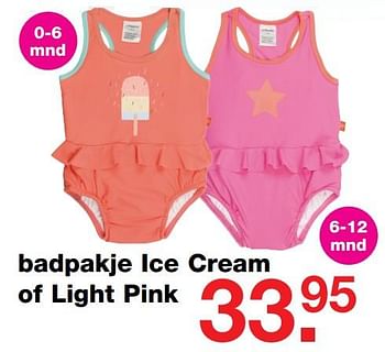 Aanbiedingen Badpakje ice cream of light pink - Huismerk - Baby &amp; Tiener Megastore - Geldig van 09/07/2017 tot 30/07/2017 bij Baby & Tiener Megastore