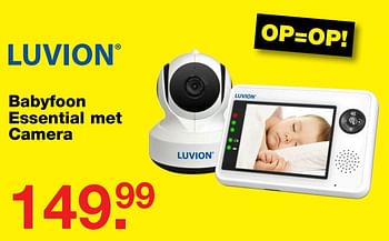 Aanbiedingen Babyfoon essential met camera - Luvion - Geldig van 09/07/2017 tot 30/07/2017 bij Baby & Tiener Megastore