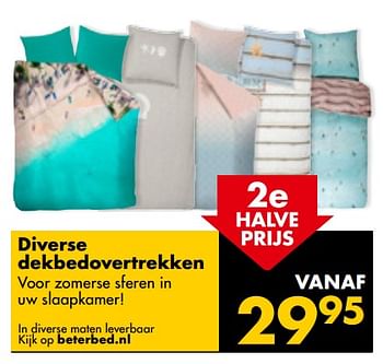 Aanbiedingen Diverse dekbedovertrekken - Huismerk - Beter Bed - Geldig van 10/07/2017 tot 16/07/2017 bij Beter Bed