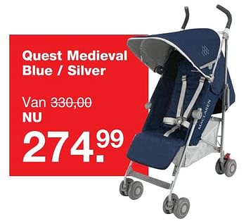 Aanbiedingen Quest medieval blue - silver - Maclaren - Geldig van 09/07/2017 tot 30/07/2017 bij Baby & Tiener Megastore