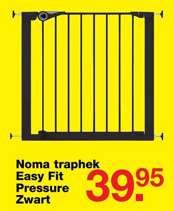 Aanbiedingen Noma traphek easy fit pressure zwart - Huismerk - Baby &amp; Tiener Megastore - Geldig van 09/07/2017 tot 30/07/2017 bij Baby & Tiener Megastore