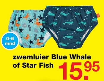Aanbiedingen Zwemluier blue whale of star fish - Huismerk - Baby &amp; Tiener Megastore - Geldig van 09/07/2017 tot 30/07/2017 bij Baby & Tiener Megastore