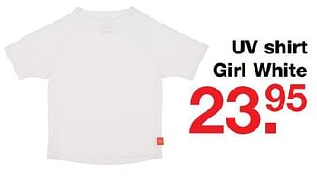 Aanbiedingen Uv shirt girl white - Huismerk - Baby &amp; Tiener Megastore - Geldig van 09/07/2017 tot 30/07/2017 bij Baby & Tiener Megastore