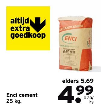 Aanbiedingen Enci cement - Enci - Geldig van 10/07/2017 tot 16/07/2017 bij Gamma