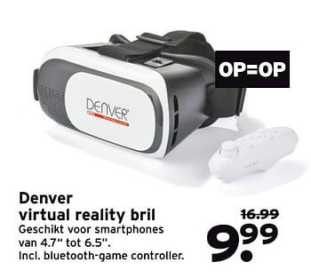 Aanbiedingen Denver virtual reality bril - Denver - Geldig van 10/07/2017 tot 16/07/2017 bij Gamma