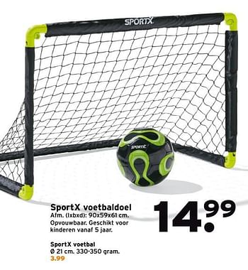 Aanbiedingen Sportx voetbaldoel - SportX - Geldig van 10/07/2017 tot 16/07/2017 bij Gamma