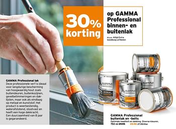 Aanbiedingen Professional buitenlak en -beits - Huismerk - Gamma - Geldig van 10/07/2017 tot 16/07/2017 bij Gamma