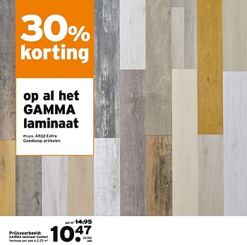 Aanbiedingen Laminaat confort - Huismerk - Gamma - Geldig van 10/07/2017 tot 16/07/2017 bij Gamma