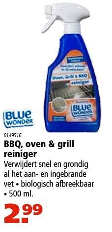 Aanbiedingen Bbq, oven + grill reiniger - Blue Wonder - Geldig van 13/07/2017 tot 26/07/2017 bij Marskramer