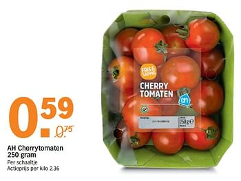 Aanbiedingen Ah cherrytomaten - Huismerk - Albert Heijn - Geldig van 10/07/2017 tot 16/07/2017 bij Albert Heijn